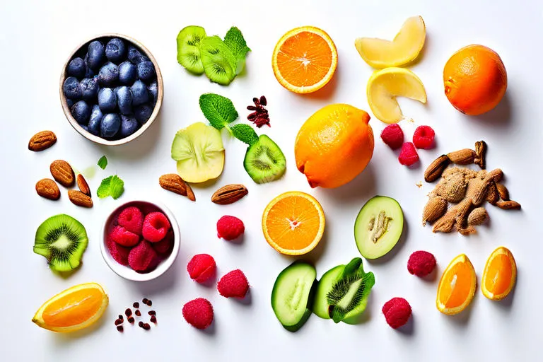 A colorful spread of detox-supporting foods mentioned in the list above