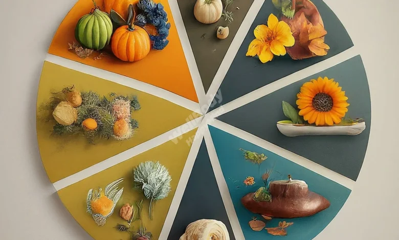 A pie chart divided into sections representing different life areas, each filled with gratitude-related images