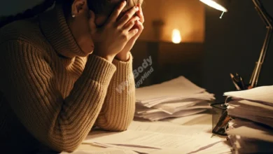 Managing emotional financial conflicts: stressed person reviewing money problems